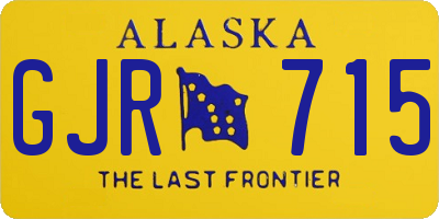 AK license plate GJR715