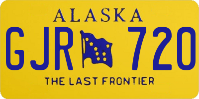 AK license plate GJR720
