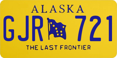 AK license plate GJR721