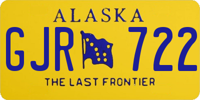 AK license plate GJR722