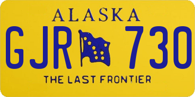 AK license plate GJR730