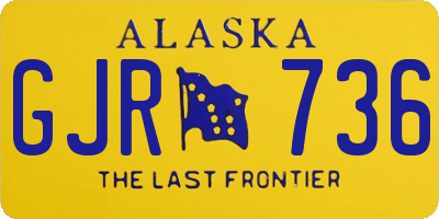 AK license plate GJR736