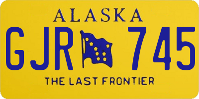 AK license plate GJR745