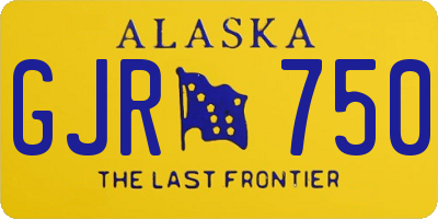 AK license plate GJR750