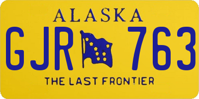 AK license plate GJR763