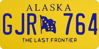 AK license plate GJR764