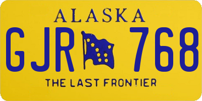 AK license plate GJR768
