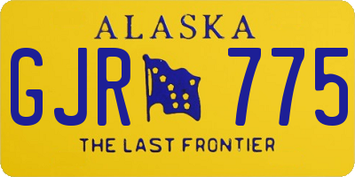 AK license plate GJR775