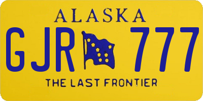AK license plate GJR777