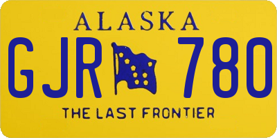 AK license plate GJR780