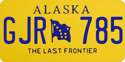 AK license plate GJR785