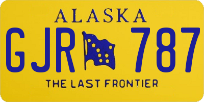 AK license plate GJR787