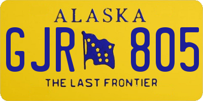 AK license plate GJR805