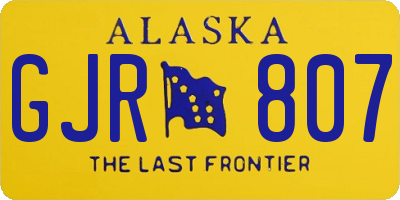AK license plate GJR807