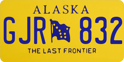 AK license plate GJR832