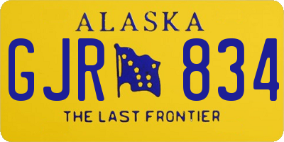 AK license plate GJR834