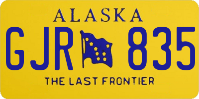 AK license plate GJR835