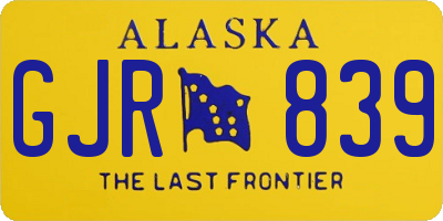 AK license plate GJR839