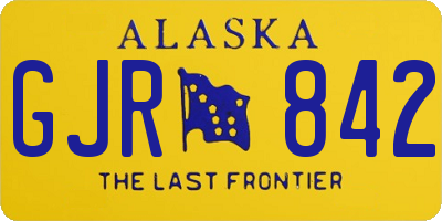 AK license plate GJR842