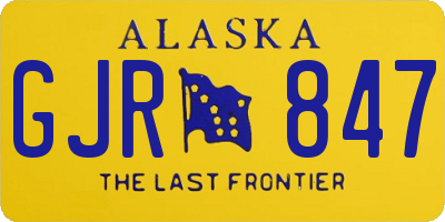 AK license plate GJR847