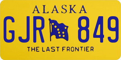 AK license plate GJR849