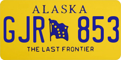 AK license plate GJR853