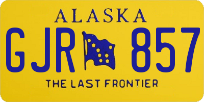 AK license plate GJR857