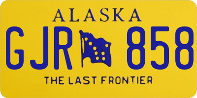 AK license plate GJR858