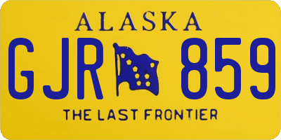 AK license plate GJR859