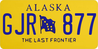 AK license plate GJR877