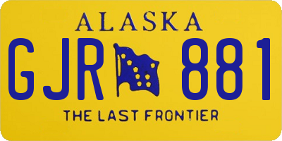 AK license plate GJR881
