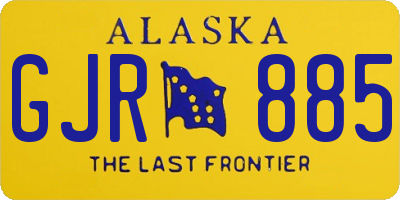 AK license plate GJR885