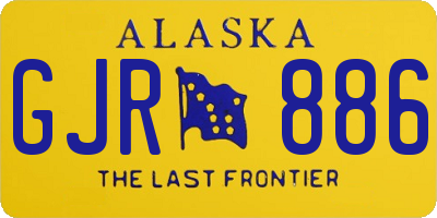 AK license plate GJR886