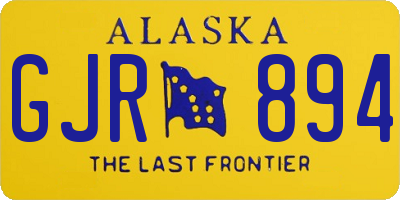 AK license plate GJR894