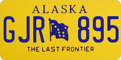 AK license plate GJR895