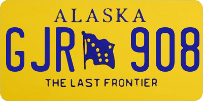 AK license plate GJR908
