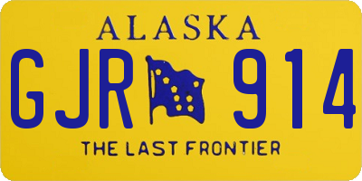 AK license plate GJR914