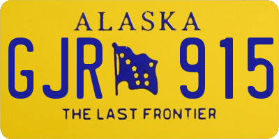 AK license plate GJR915
