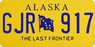 AK license plate GJR917