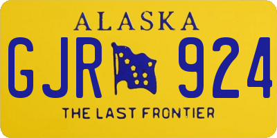AK license plate GJR924