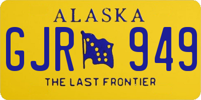 AK license plate GJR949