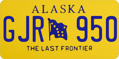 AK license plate GJR950
