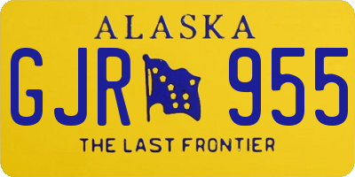 AK license plate GJR955
