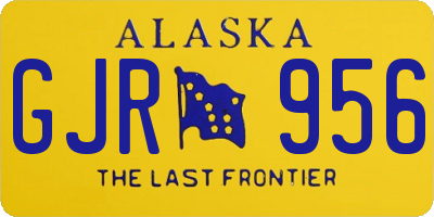 AK license plate GJR956
