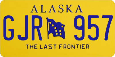 AK license plate GJR957