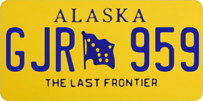 AK license plate GJR959