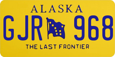 AK license plate GJR968