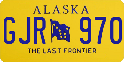 AK license plate GJR970