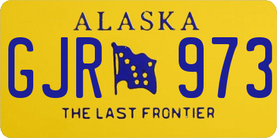 AK license plate GJR973