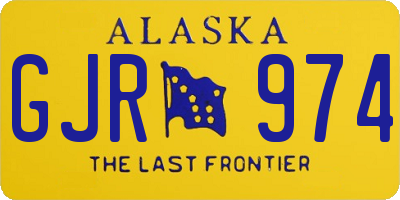 AK license plate GJR974